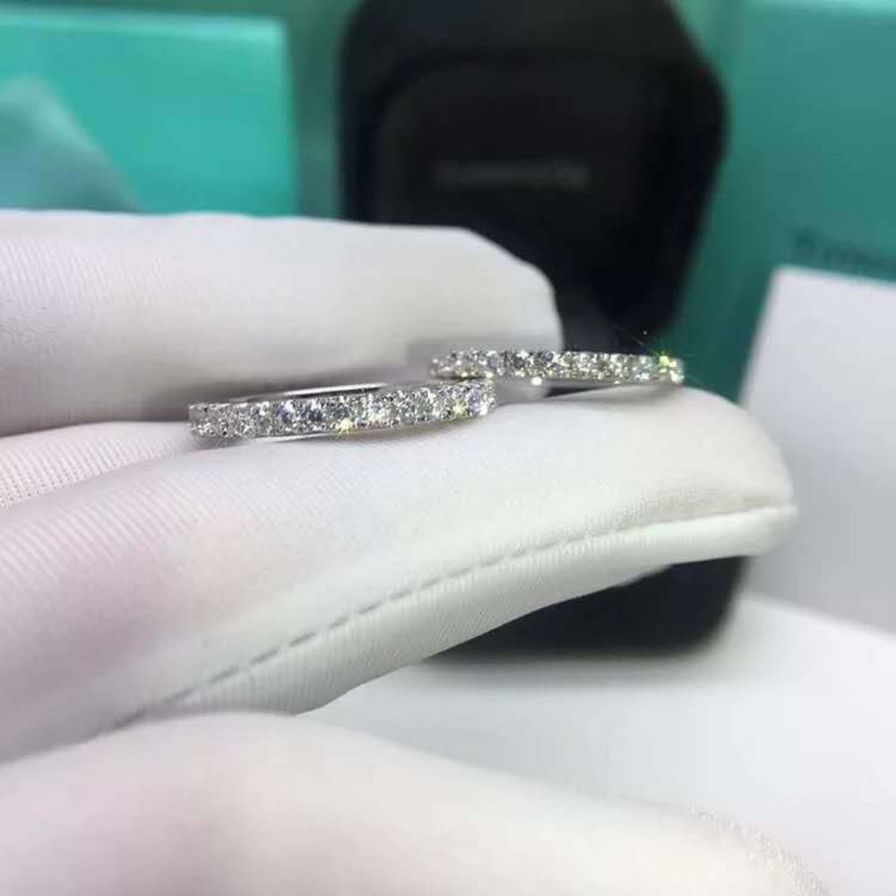 COPY - *18K White Gold Diamond Eternity Stackable Ring - Picture 4 of 9